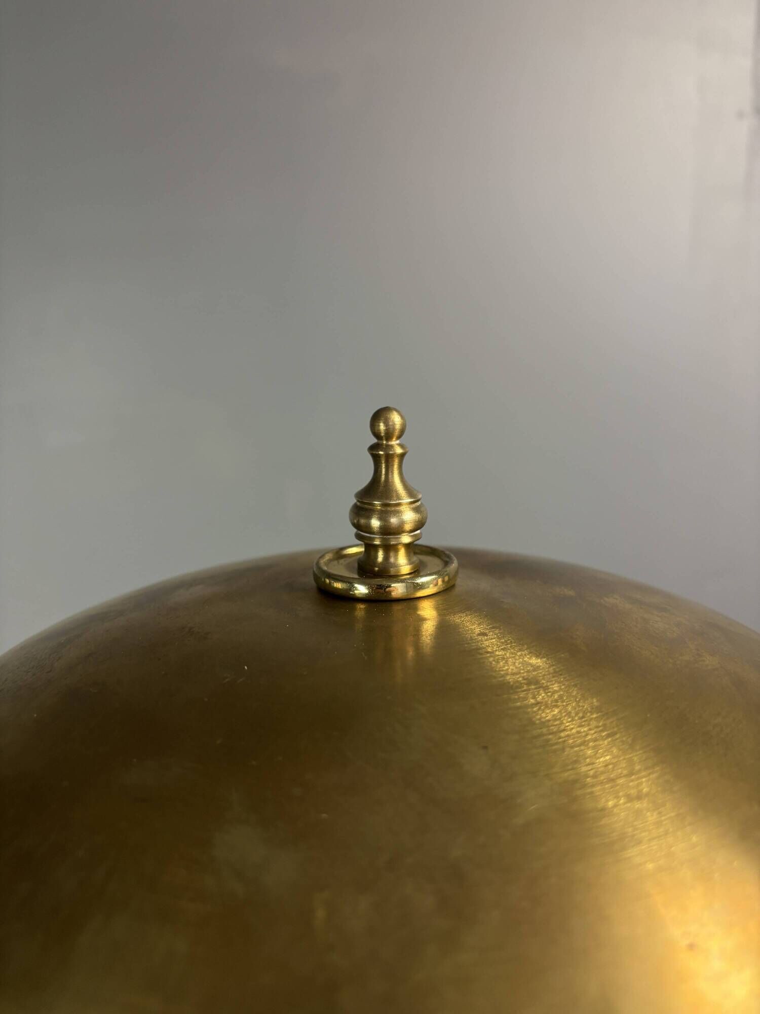 Midcentury Italian modernist brass dome mushroom table lamp, 1960s