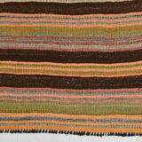 4x7 Rug For Farmhouse Room Vintage Kilim Rug, 139x215Cm