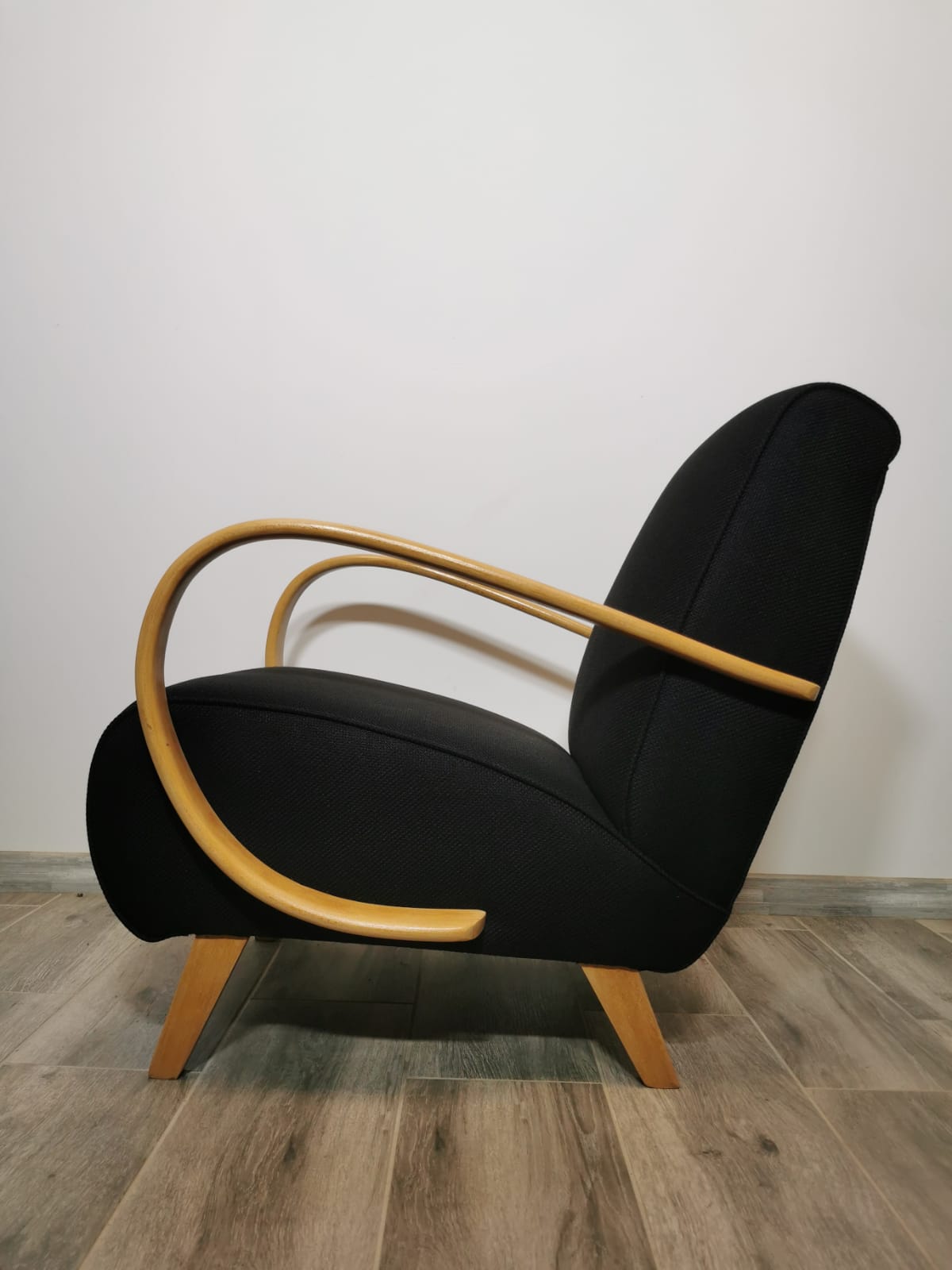 Black Armchair by Jindrich Halabala, 1940s