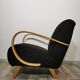 Fauteuil noir par Jindrich Halabala, années 1940
