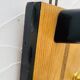 Vintage teak wall coat rack with mirror