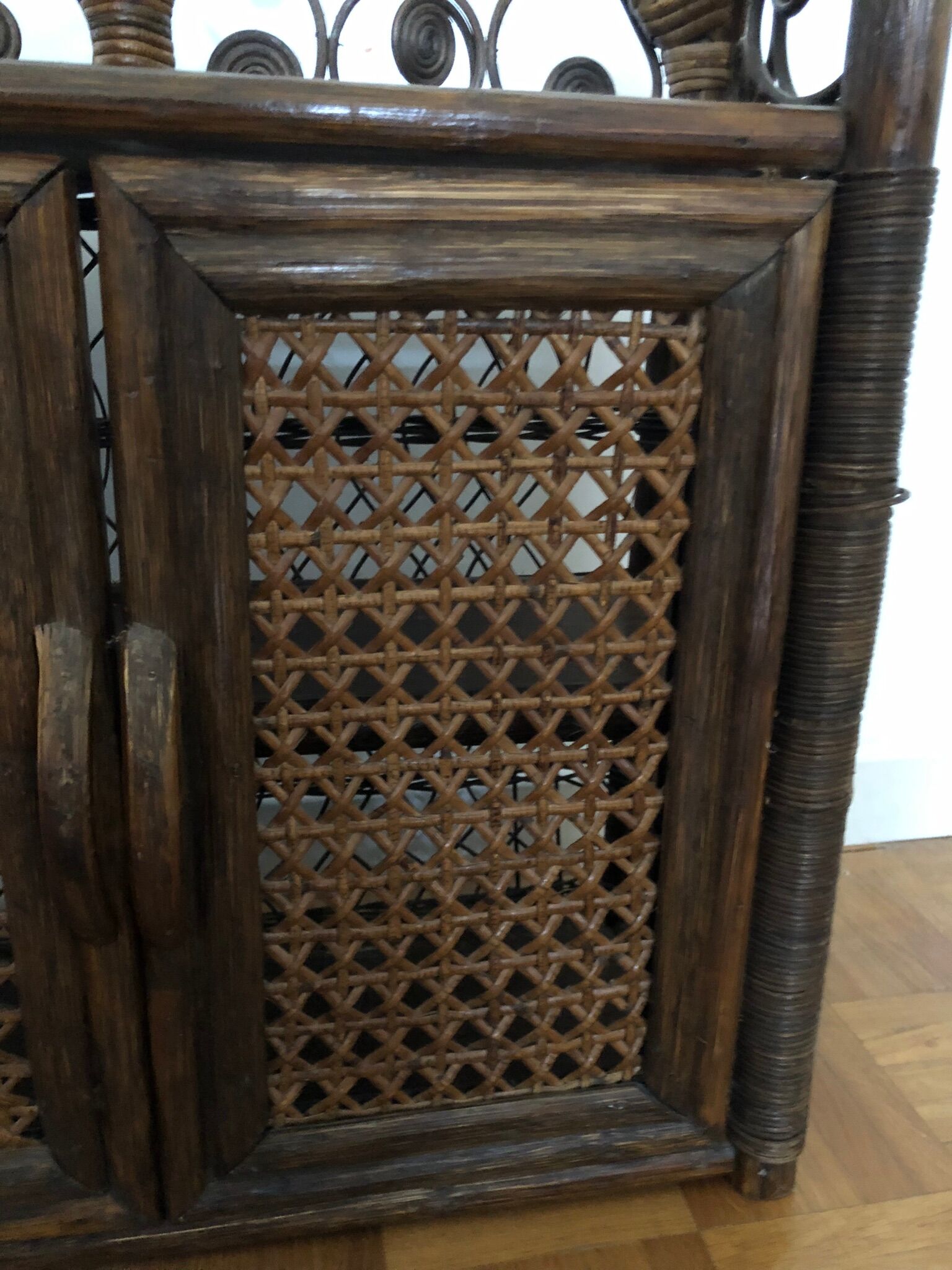 Vintage rattan shelf