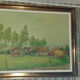 Huile sur toile campagne pastorale 1970