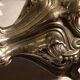 Silver metal candlestick 5 lights baroque style
