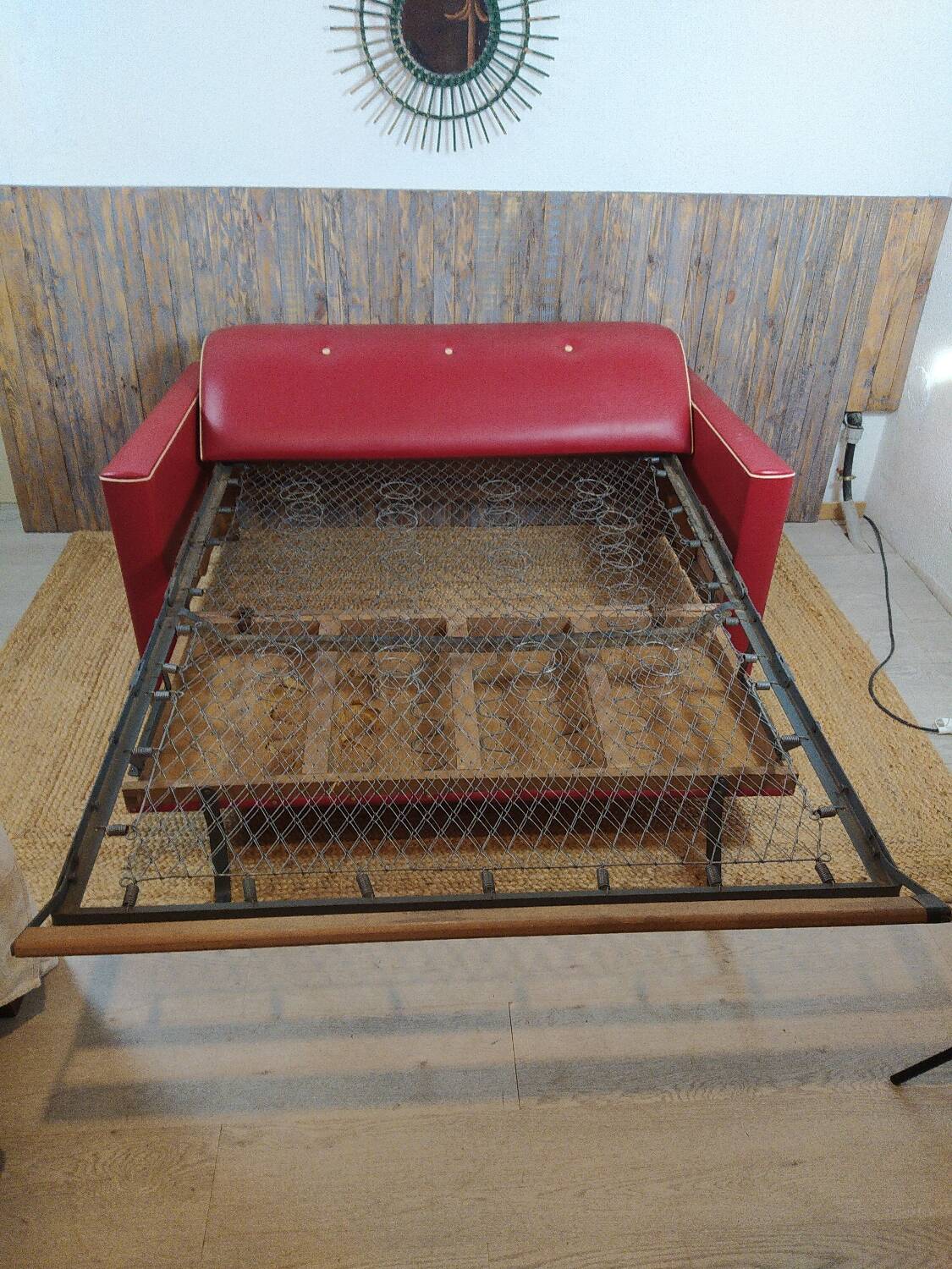 Vintage red sofa