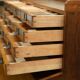 Antique English Art Deco furniture in hand-carved oak, 26 drawers.