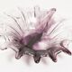 Pair of decorative plates/glasses in light purple vintage glass, Italy, 1960s