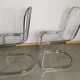 Lot de 4 chaise design en métal chromé années 70