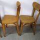 Lot of 4 Wooden bistro chair - vintage - Old