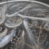 6 oyster plates and its 6 embossed glass forks, 1970s