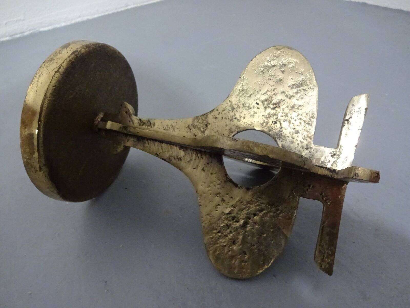 Brutalist Bronze Candleholder, 1960s