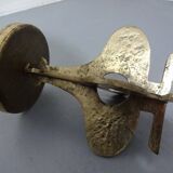 Brutalist Bronze Candleholder, 1960s