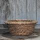 Old wicker basket, straw and bramble, woven basket, countryside.