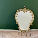 Golden brass mirror