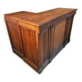 Antique French oak counter / shop counter (early 1900s)