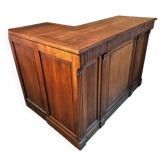 Antique French oak counter / shop counter (early 1900s)