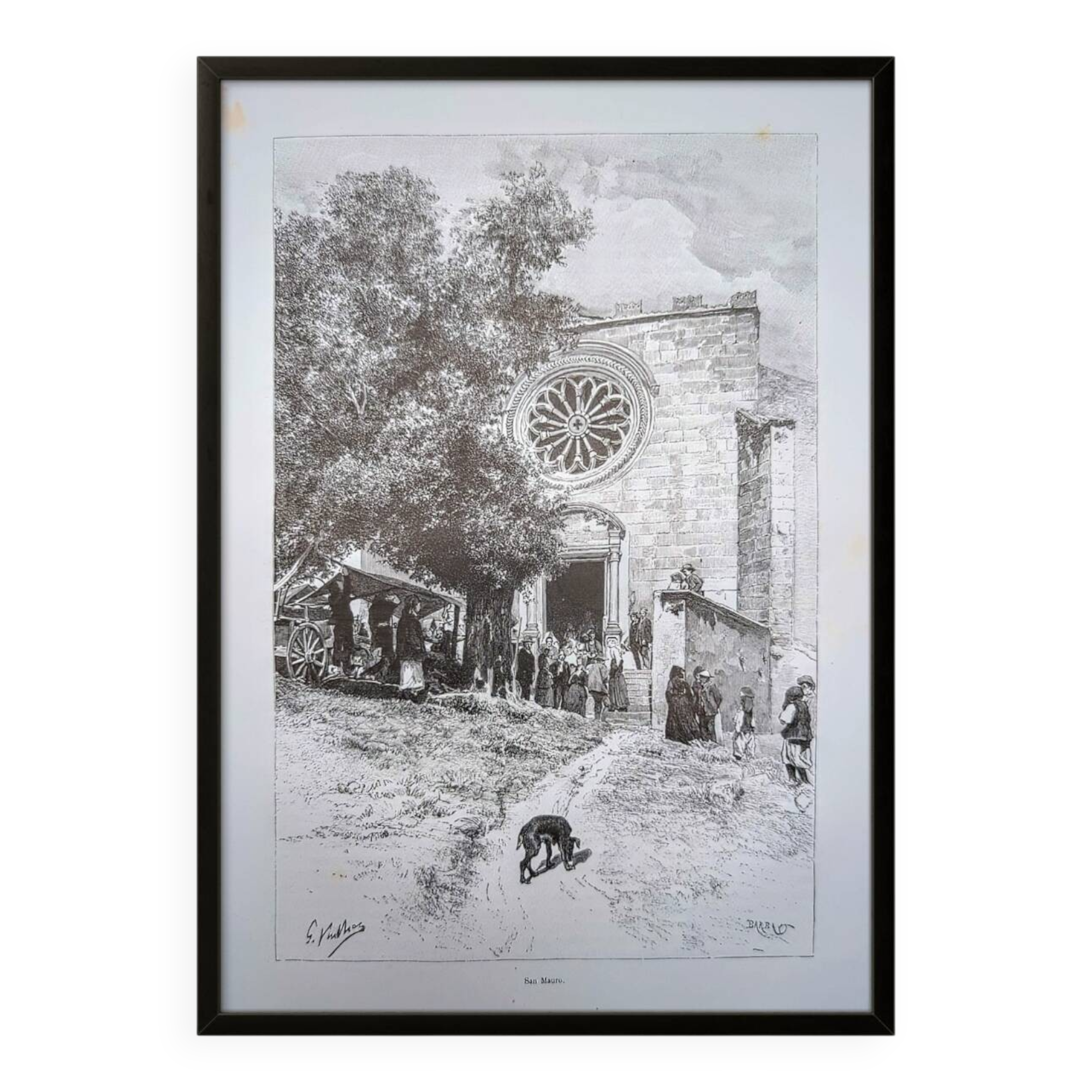 Printed in 1891, Santuario di San Mauro, Sardinia.