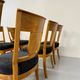 Set of 8 19th century Biedermeier art deco chairs in walnut with new upholstery