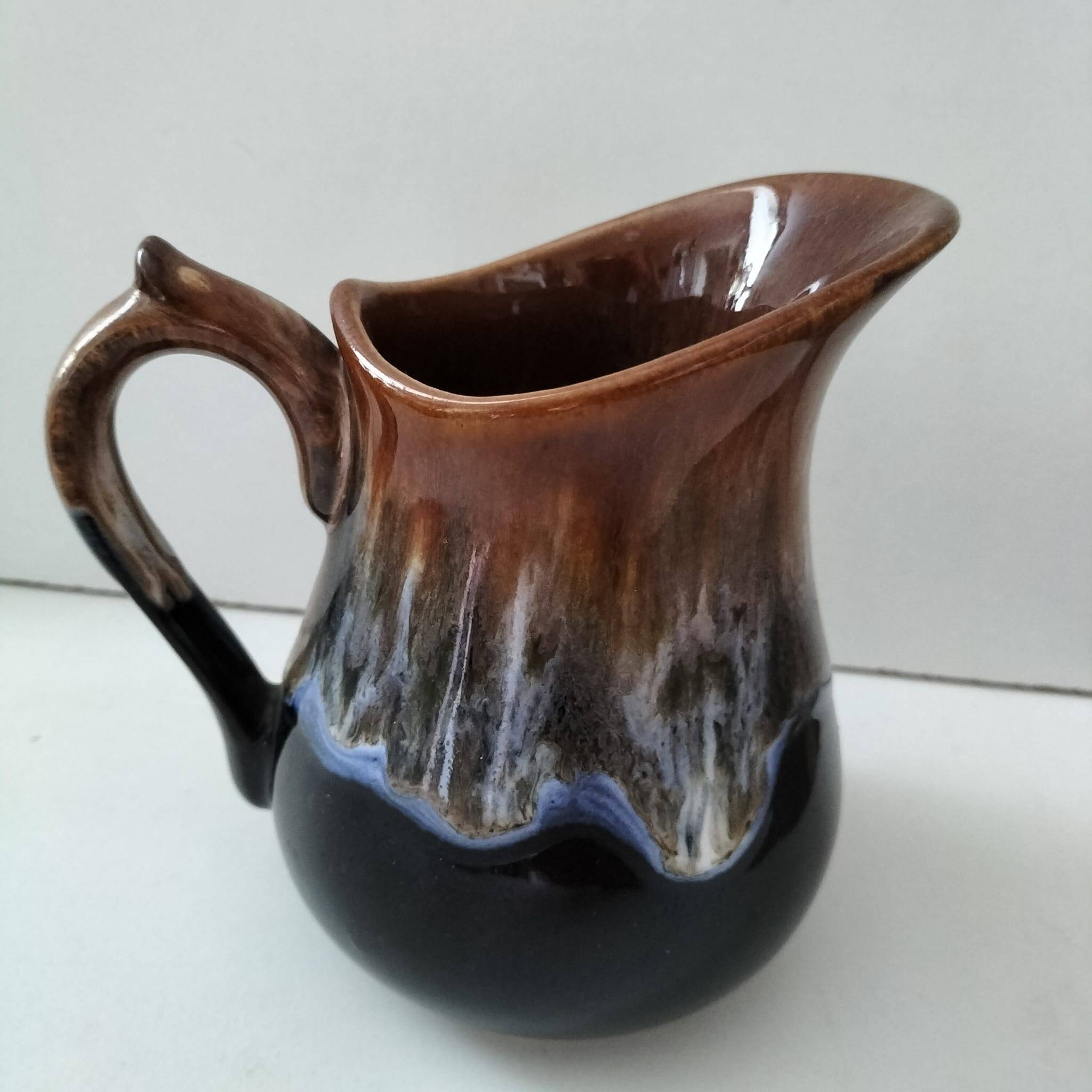 Pichet véritable grès flammes grand feu St Flour