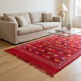 Small ethnic red Berber rug 90x140 cm