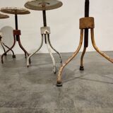 Vintage industrial stools, set of 4