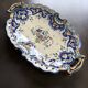 Oval dish with Desvres Fourmaintraux Rouen decoration
