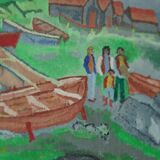 Fishing village by K. Ganzer