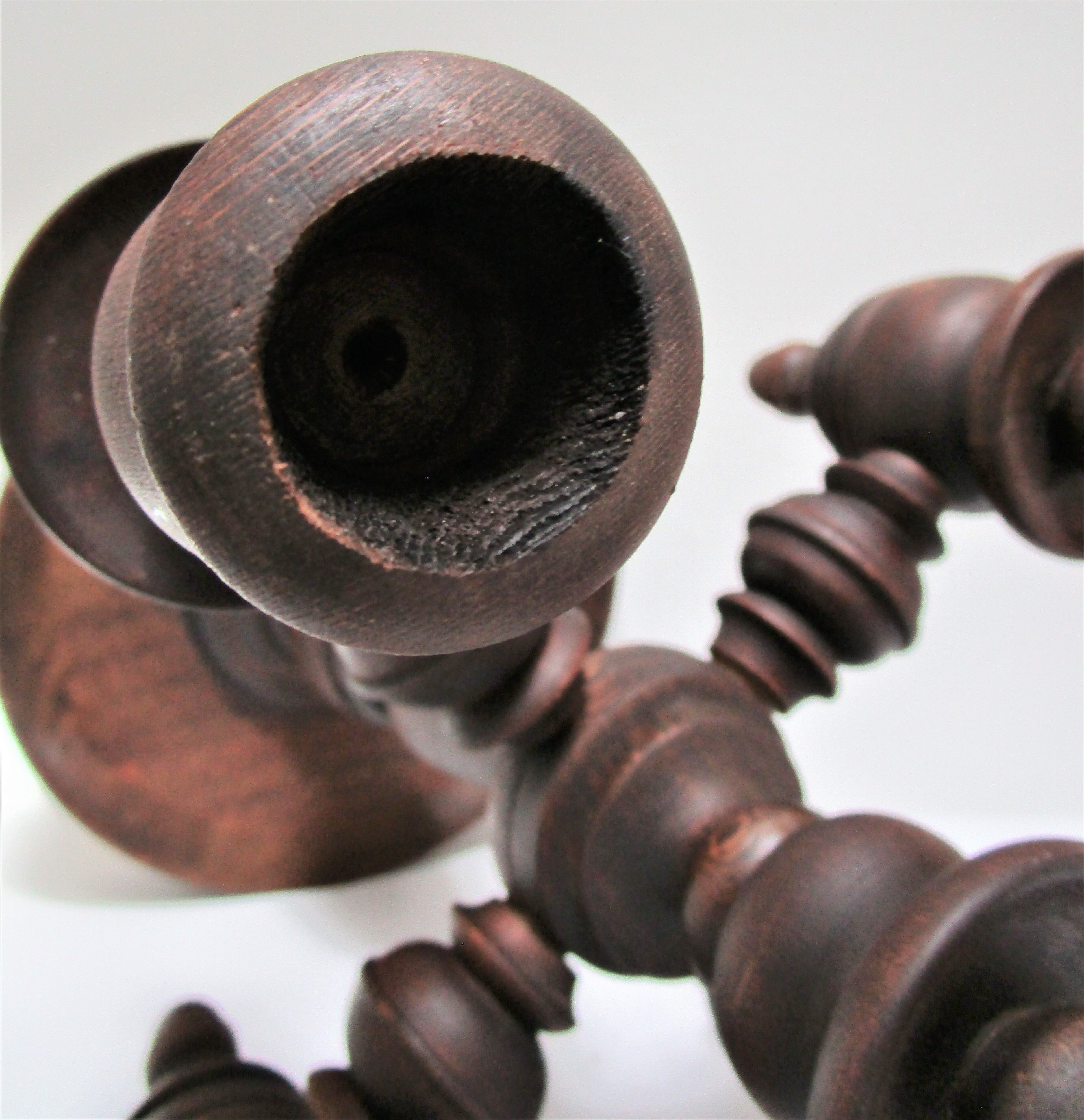 Chandelier solid wood turned stamped