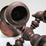 Chandelier solid wood turned stamped