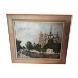 Oil on canvas Notre Dame de Paris AR Noulin