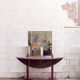 Console with postmodern mirror by Saporiti Italia, 80s