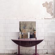 Console with postmodern mirror by Saporiti Italia, 80s