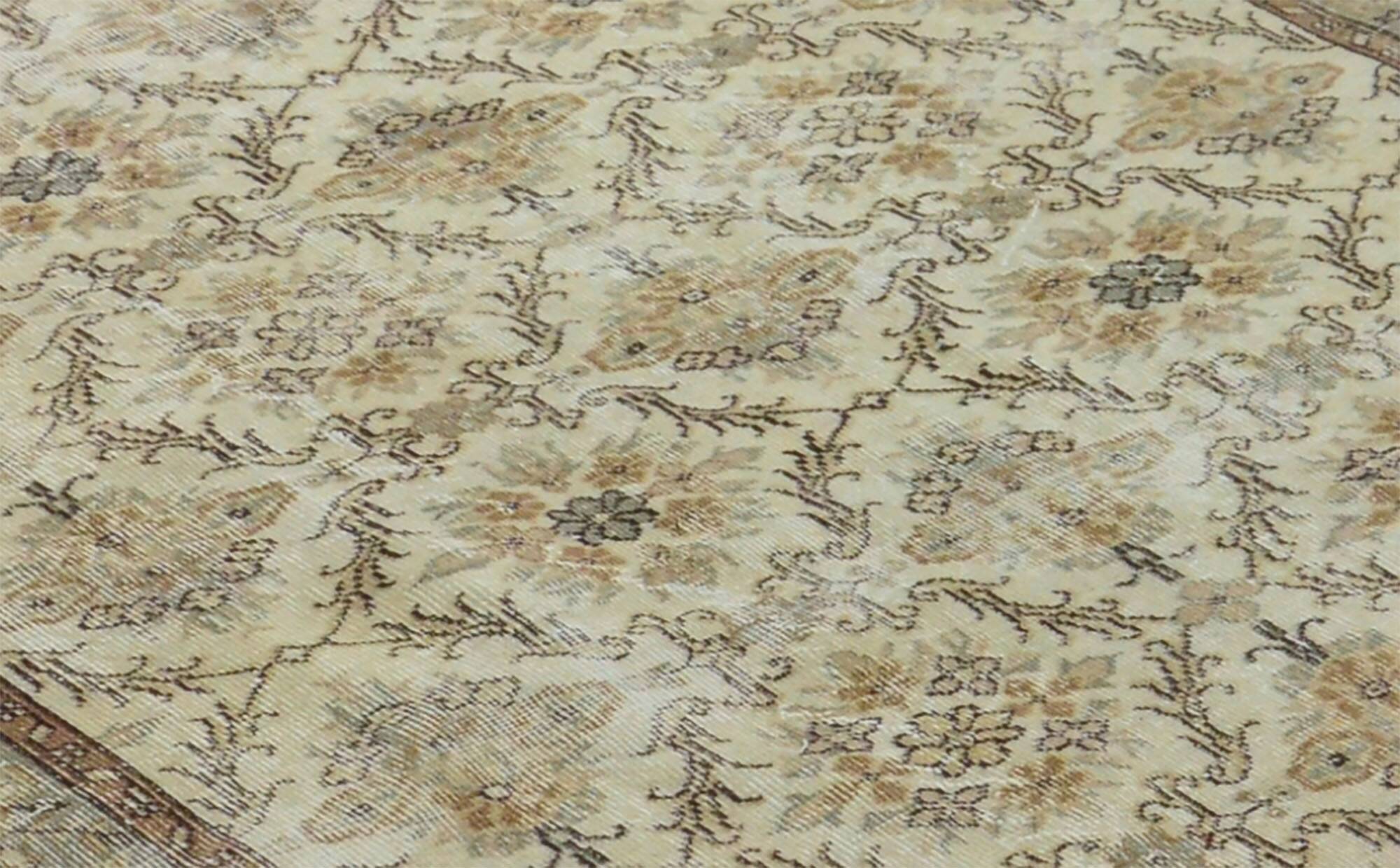 Turkish Anatolian Handmade Vintage Rug 284 cm x 186 cm