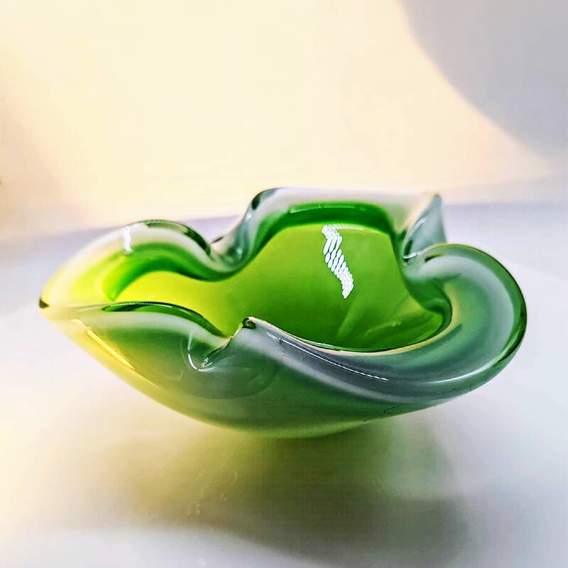 1960s Big Ashtray or Catch-all in Murano Glass by Flavio Poli for Seguso.