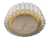 Metal and glass ceiling light