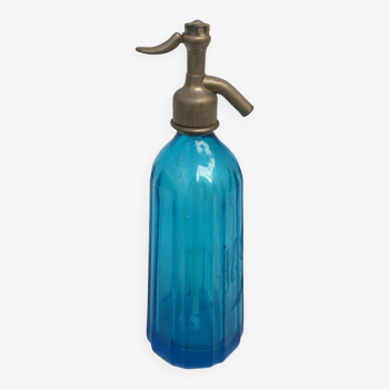 Blue glass siphon