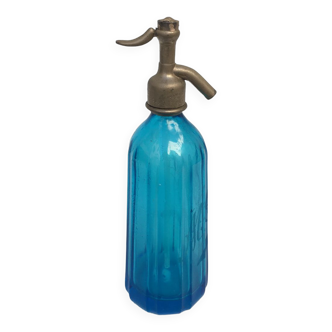 Blue glass siphon