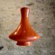 Orange opaline chandelier 1970