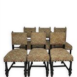 Ensemble de 6 chaises à repas italiennes, 1900