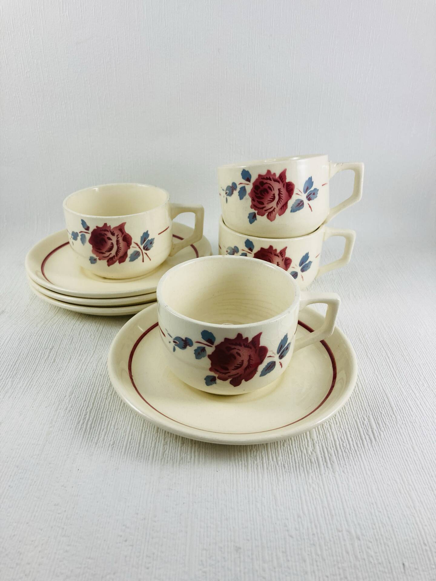 Old Cups and Saucers Badonviller Model Monique