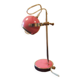 Pink desk lamp.