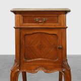 Pair Louis XV‑Style Nightstands with Marble Tops, France ca. 1900