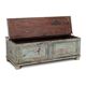 Old wooden box with storage space