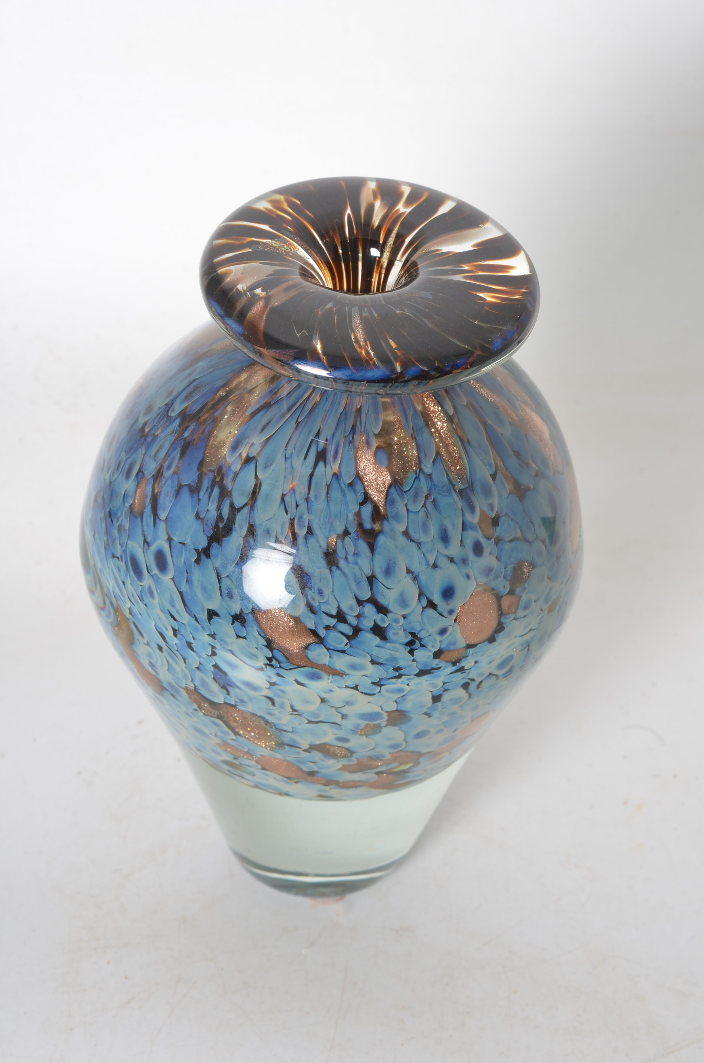 Biot glass vase by Michele Luzoro