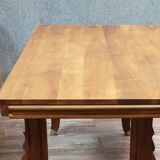 Art Deco period dining table in blond mahogany circa 1950