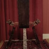 Brutalist chair with tripod legs