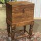 Teak bottle cabinet on legs in marine style