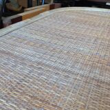 Built-in rattan lounge table and its two chairs