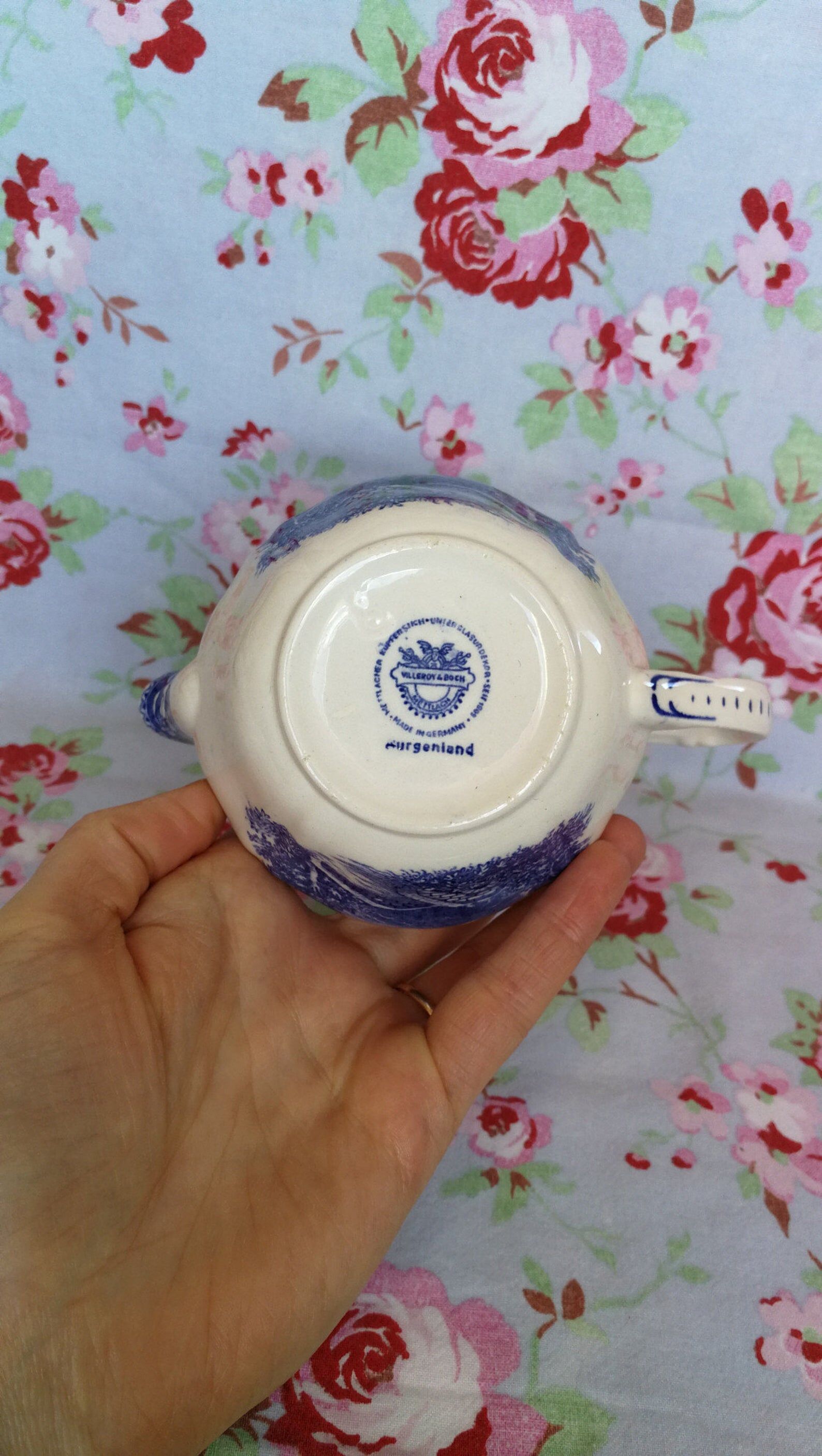 Small Villeroy Milk Pitcher - Boch Burgenland Old Blue