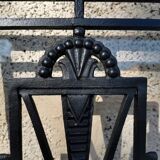 Glass door raw steel